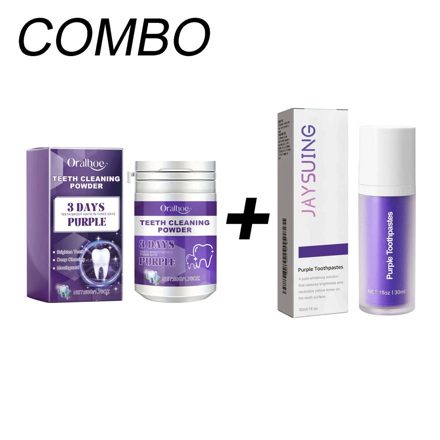 Purple Orthopedic Teeth Whitening Toothpaste