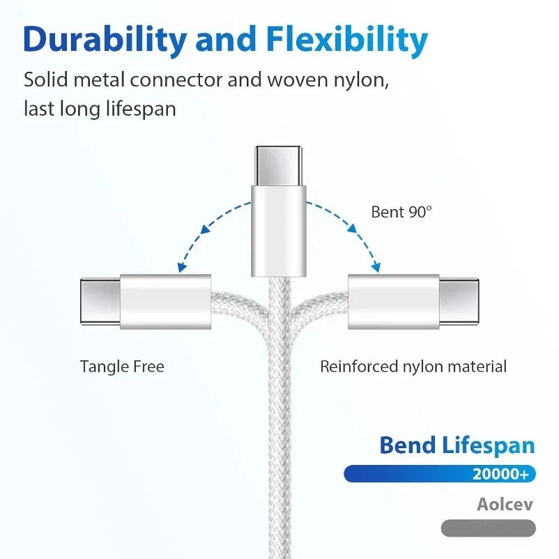 VIKEFON 60W USB C Cable