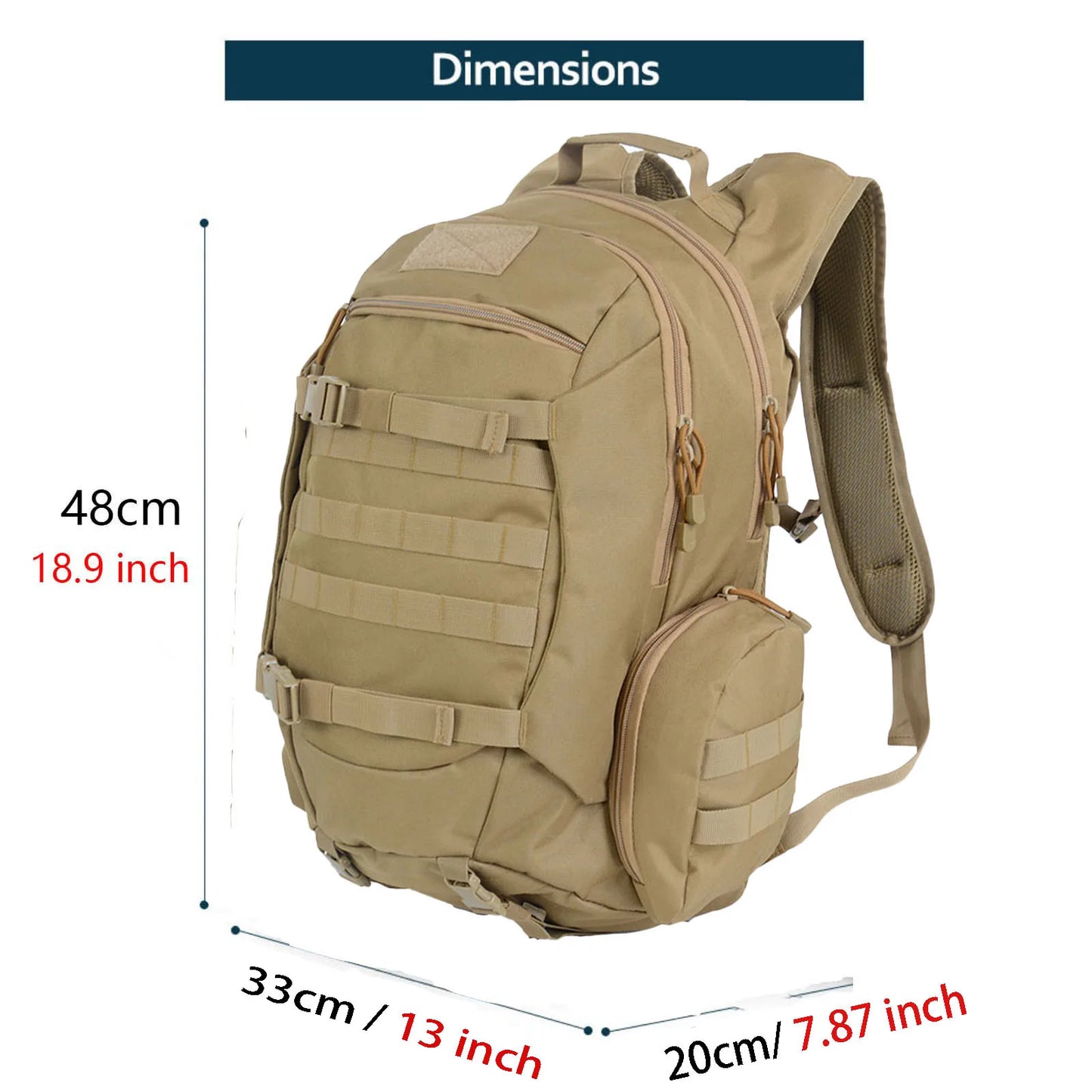 45L Waterproof Tactical Hiking Backpack