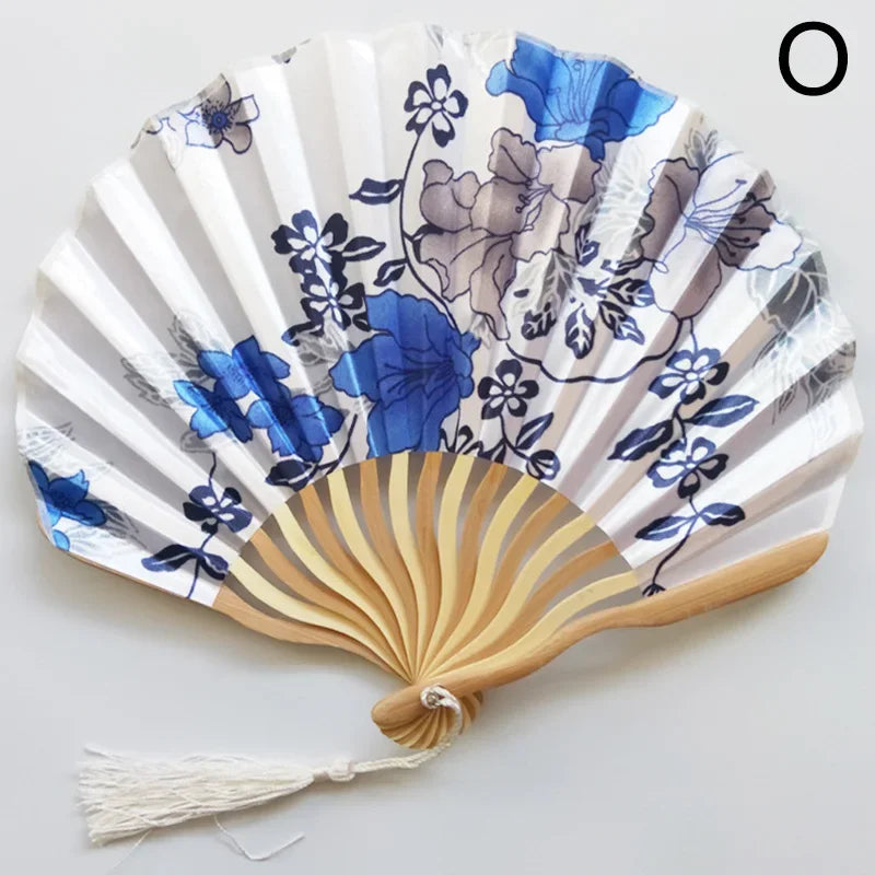 Vintage Silk Bamboo Folding Fan