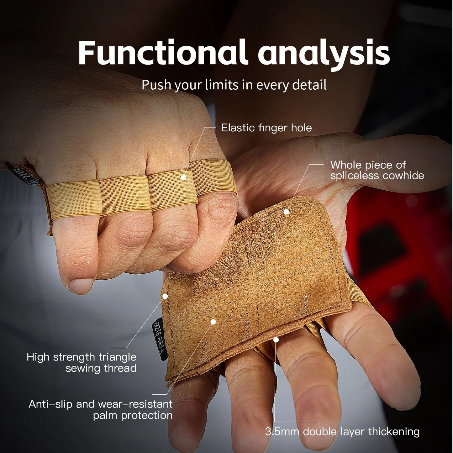 Leather Weightlifting Gloves