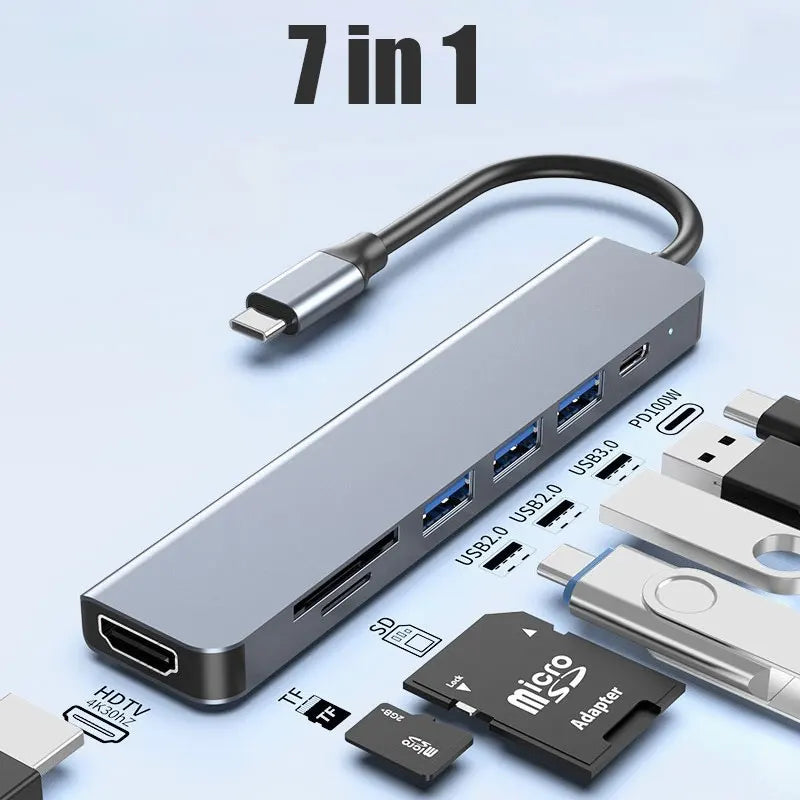 6-Port USB-C Hub Docking