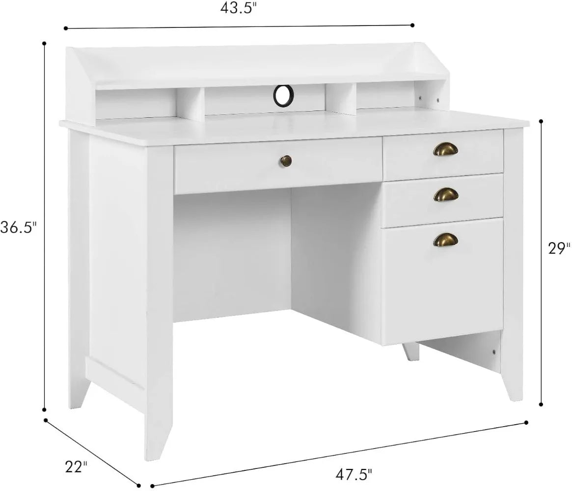 RBXC Catrimown 47” White Study Desk