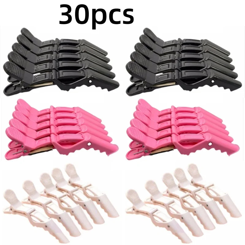 5-30pcs Alligator Hair Clip Plastic Nonslip Hairpin Black Pink Durable Hair Clamp Hairdressing Styling Accessories for Woman Man