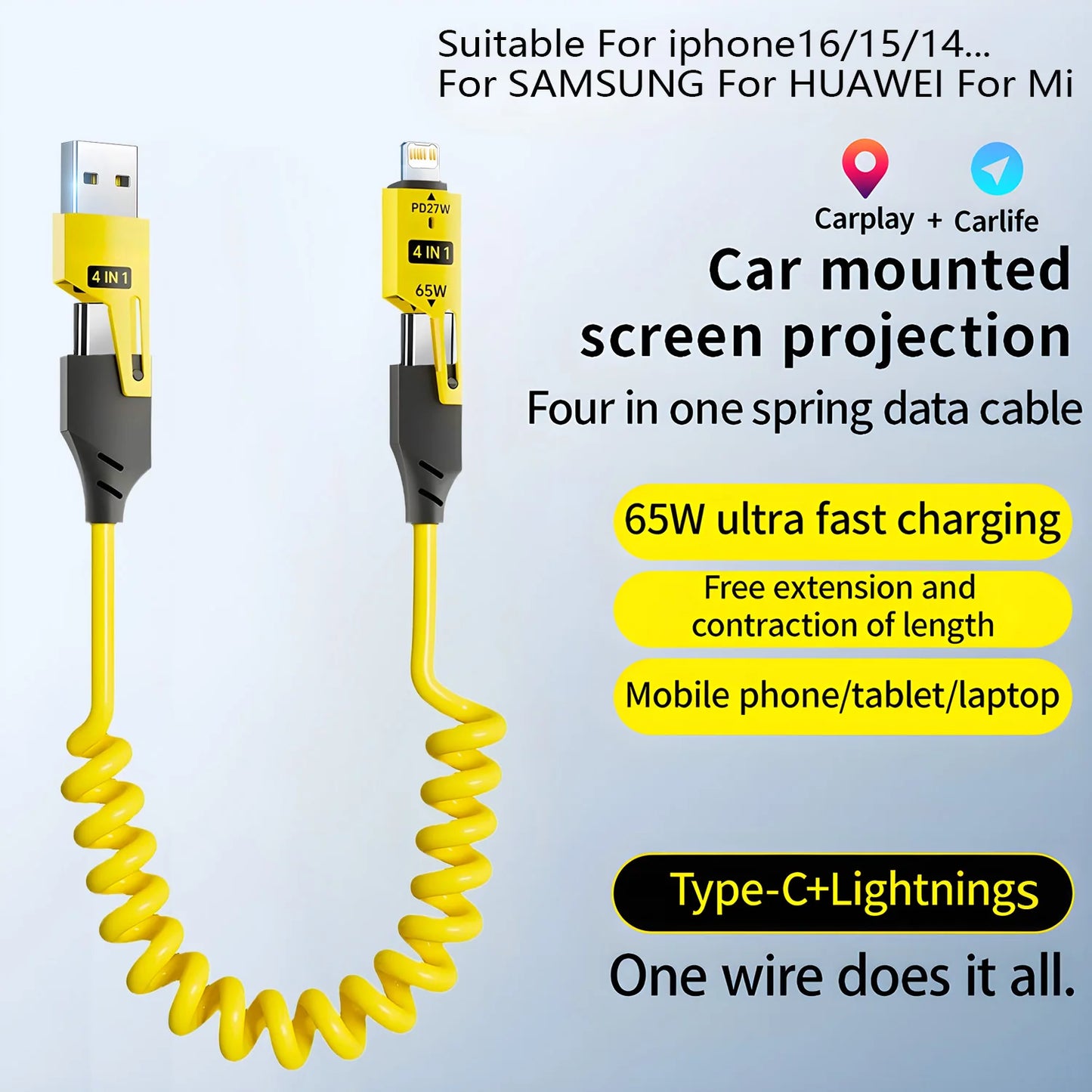 Zinc Alloy 4-in-1 USB-C Cable