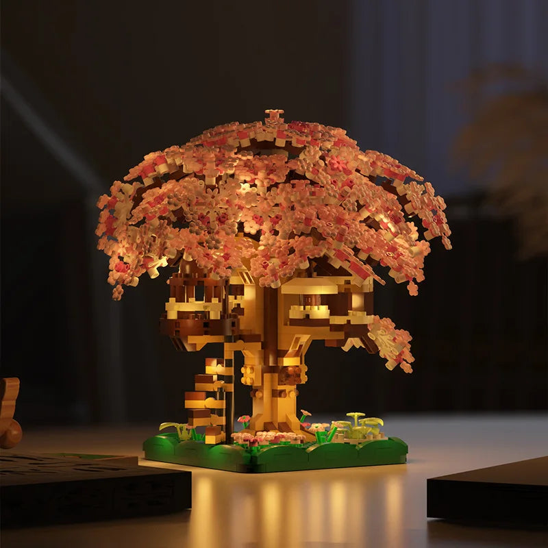 Pink Cherry Tree House Blocks