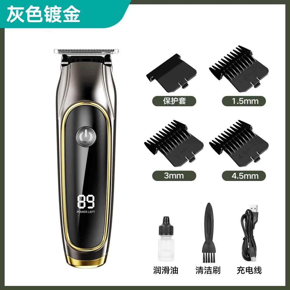 Design of adjustable cutter head with USB charging for electric hair clipper hair and beard trimming