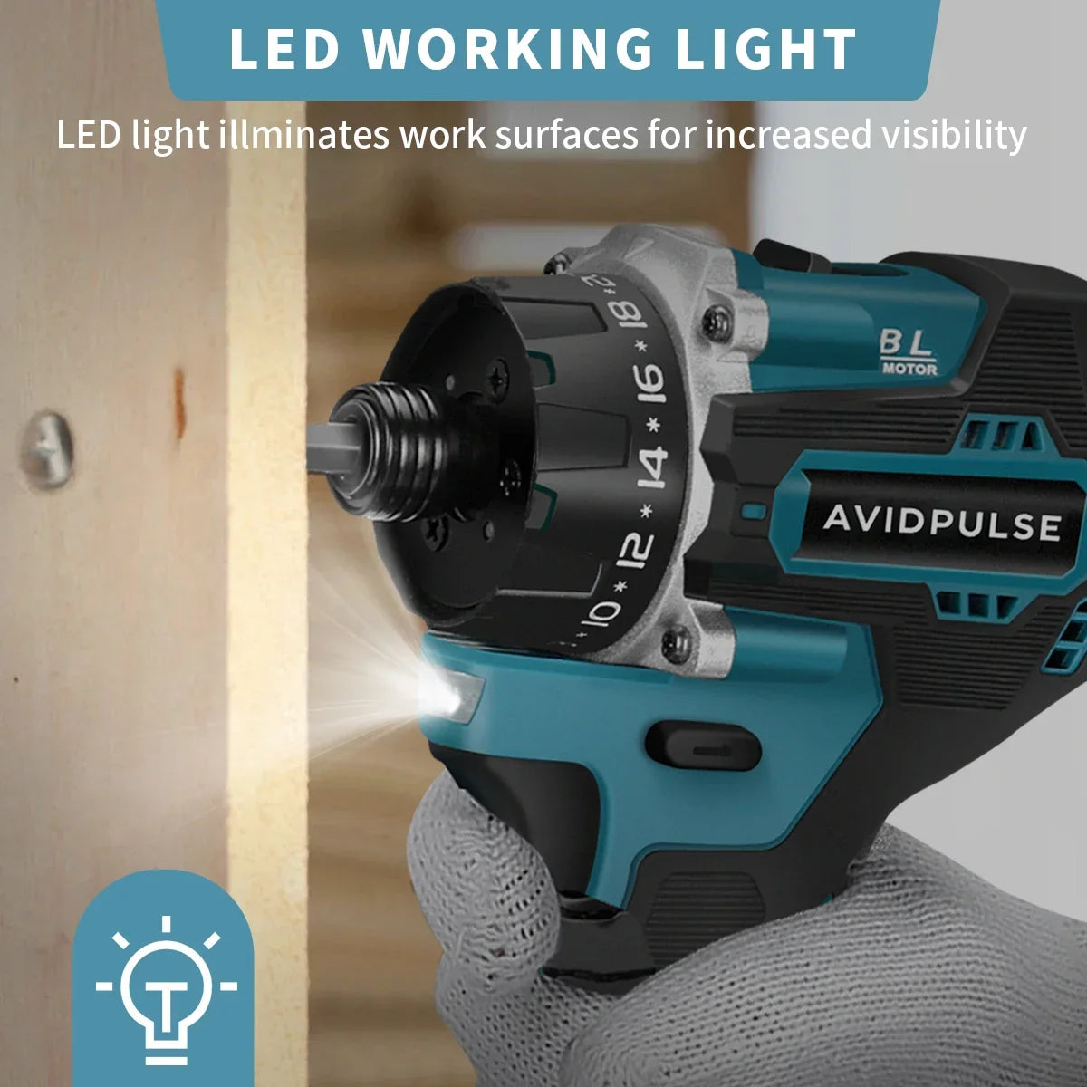 AvidPulse Brushless Cordless Electric Drill