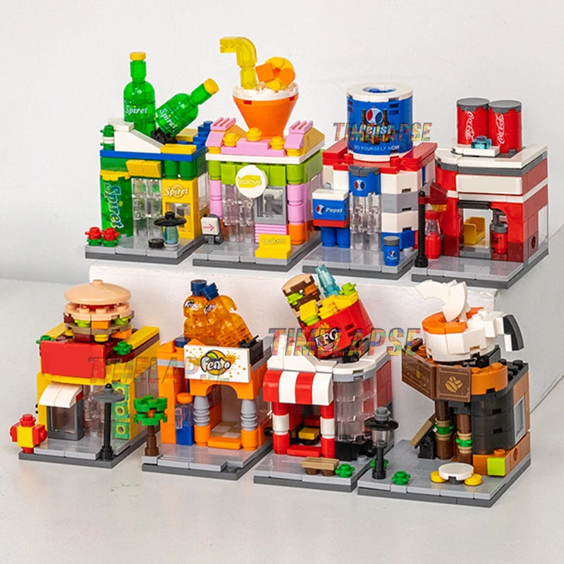 DIY Coffee Shop Building Blocks