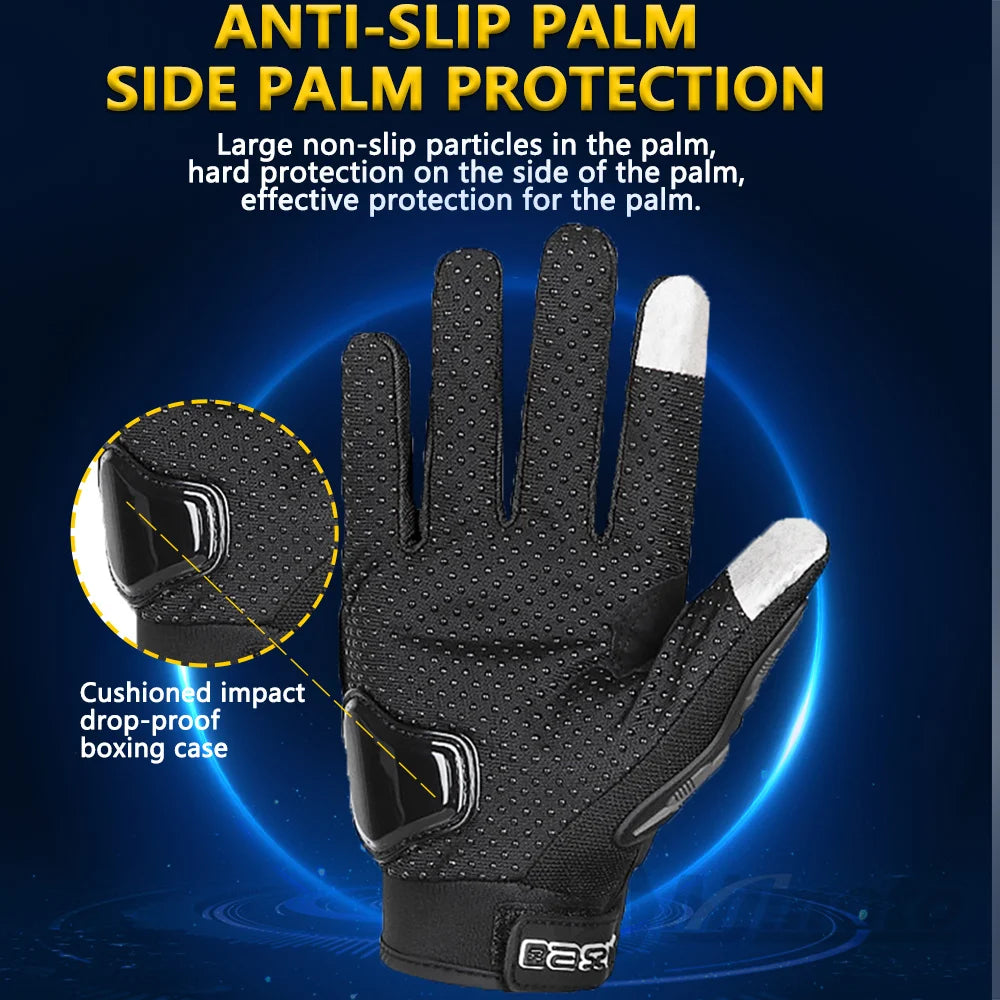Breathable Full Finger Motorcycle Gloves