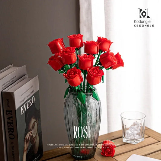 Valentine Rose Building Blocks Toy