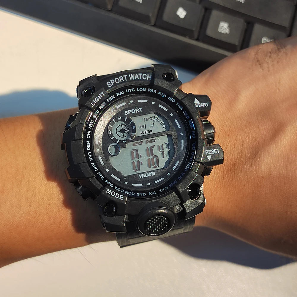 YIKAZE Men’s LED Digital Watch