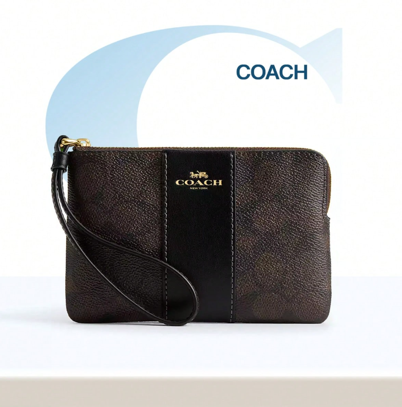 Coach Signature Zip Wristlet Wallet