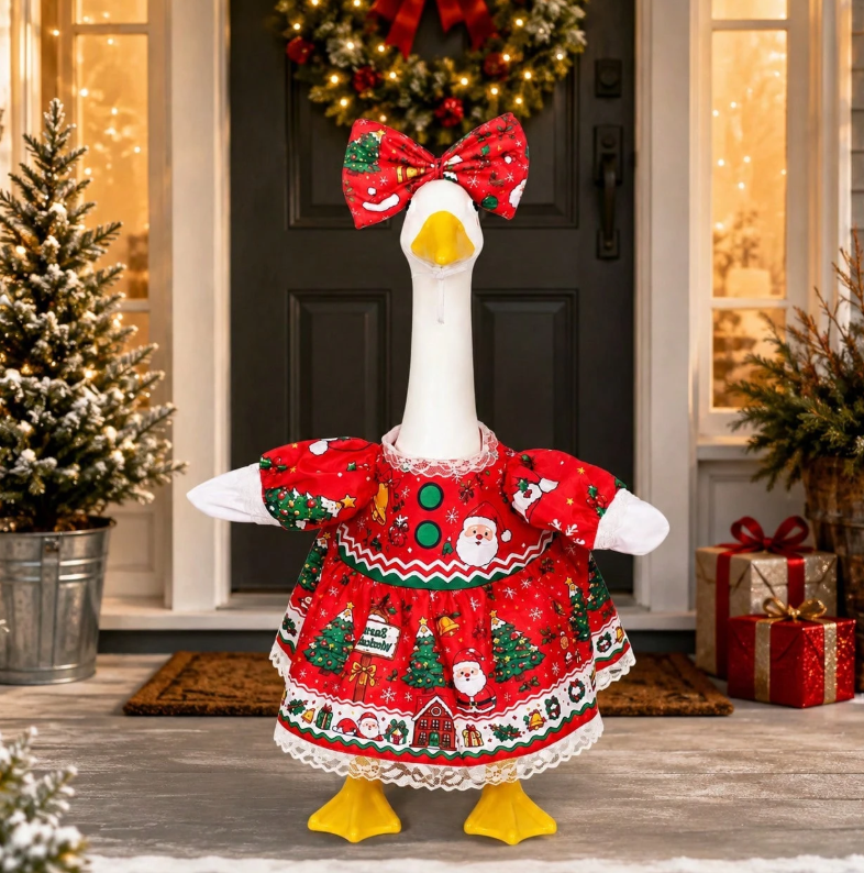 Christmas Goose Dress Hat Set