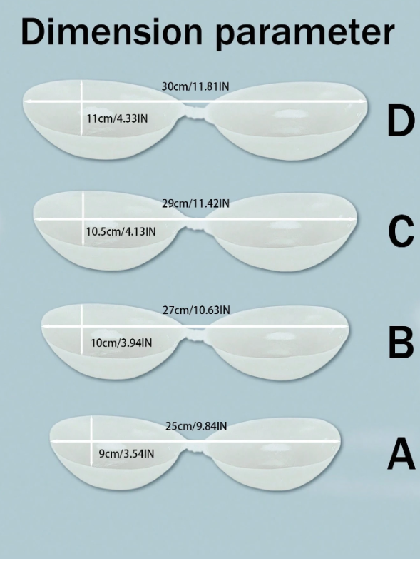 Waterproof Silicone Sticky Bra Women