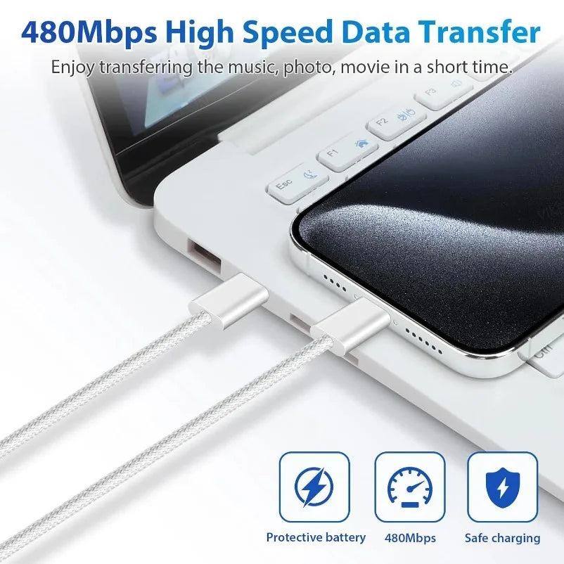 VIKEFON 60W USB C Cable