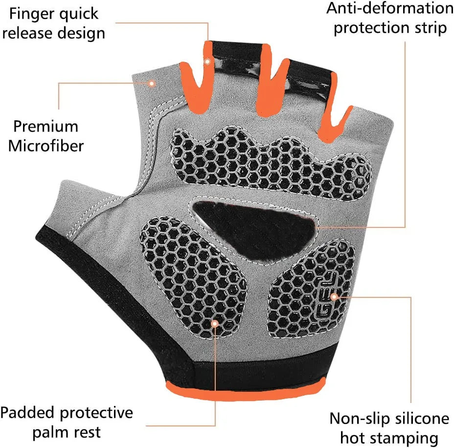 Anti-Slip Half Finger Cycling Gloves