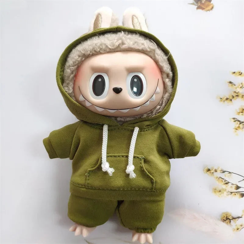 17cm Labubu Hoodie Outfit Set