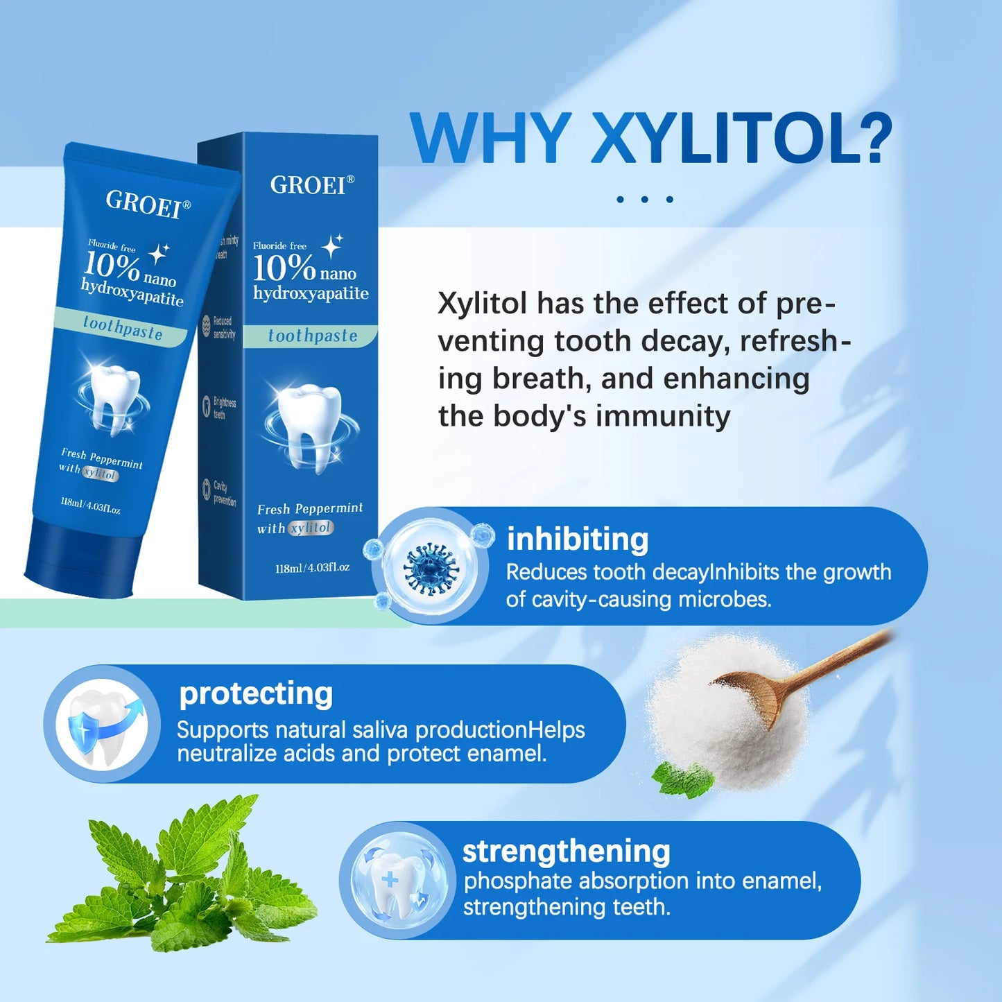 Hydroxyapatite Whitening Repair Toothpaste
