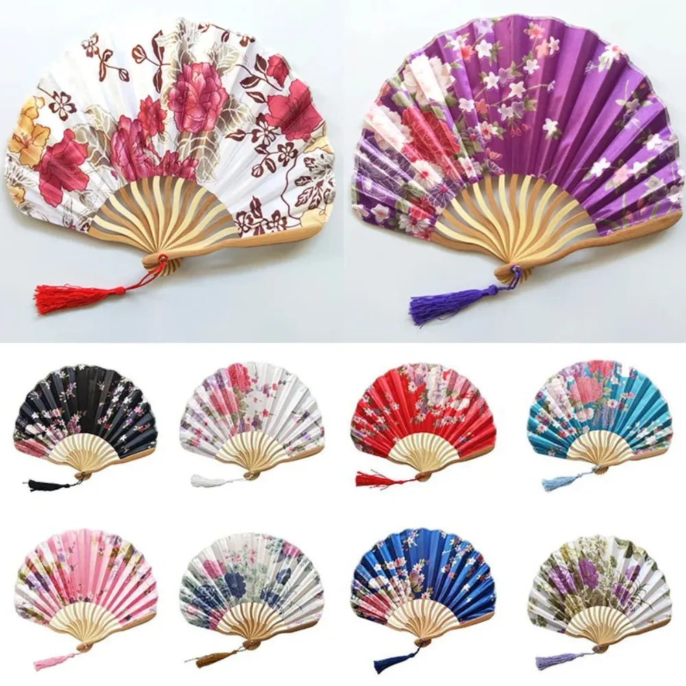 Vintage Silk Bamboo Folding Fan