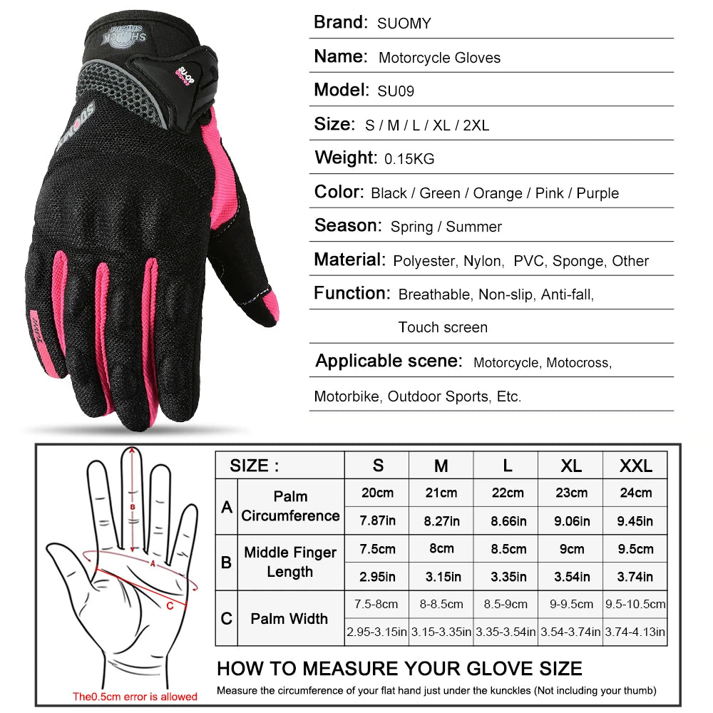 SUOMY Full Finger Motorcycle Gloves