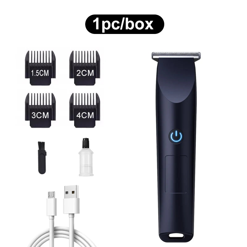 Design of adjustable cutter head with USB charging for electric hair clipper hair and beard trimming