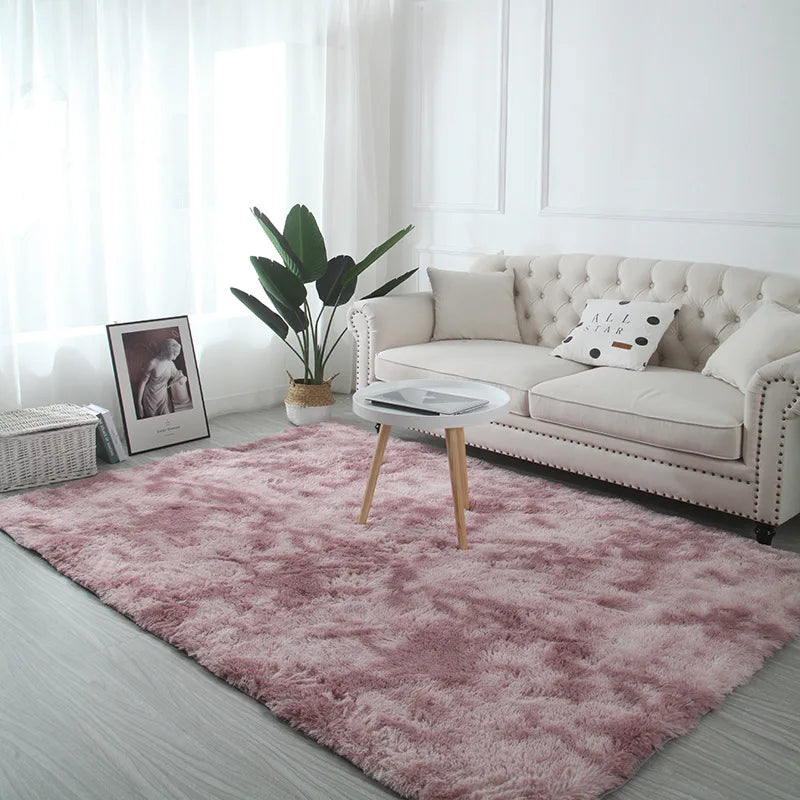 VIKAMA Tie-Dye Plush Carpet