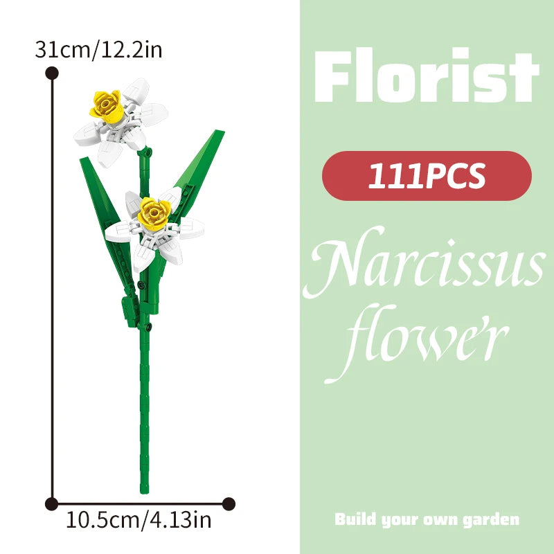 DIY Flower Building Block Bouquet