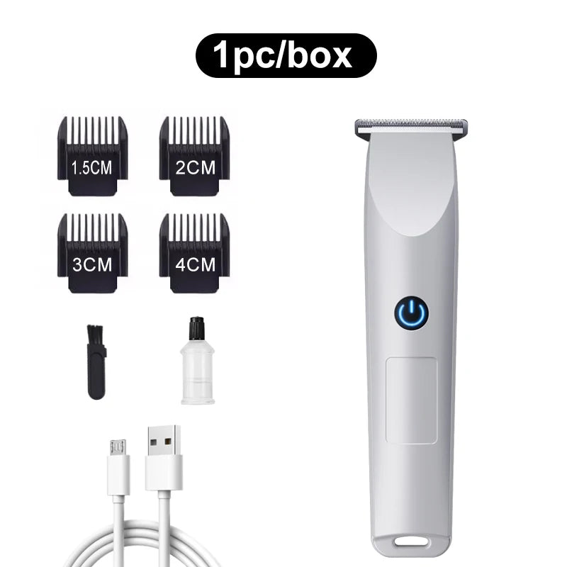 Design of adjustable cutter head with USB charging for electric hair clipper hair and beard trimming