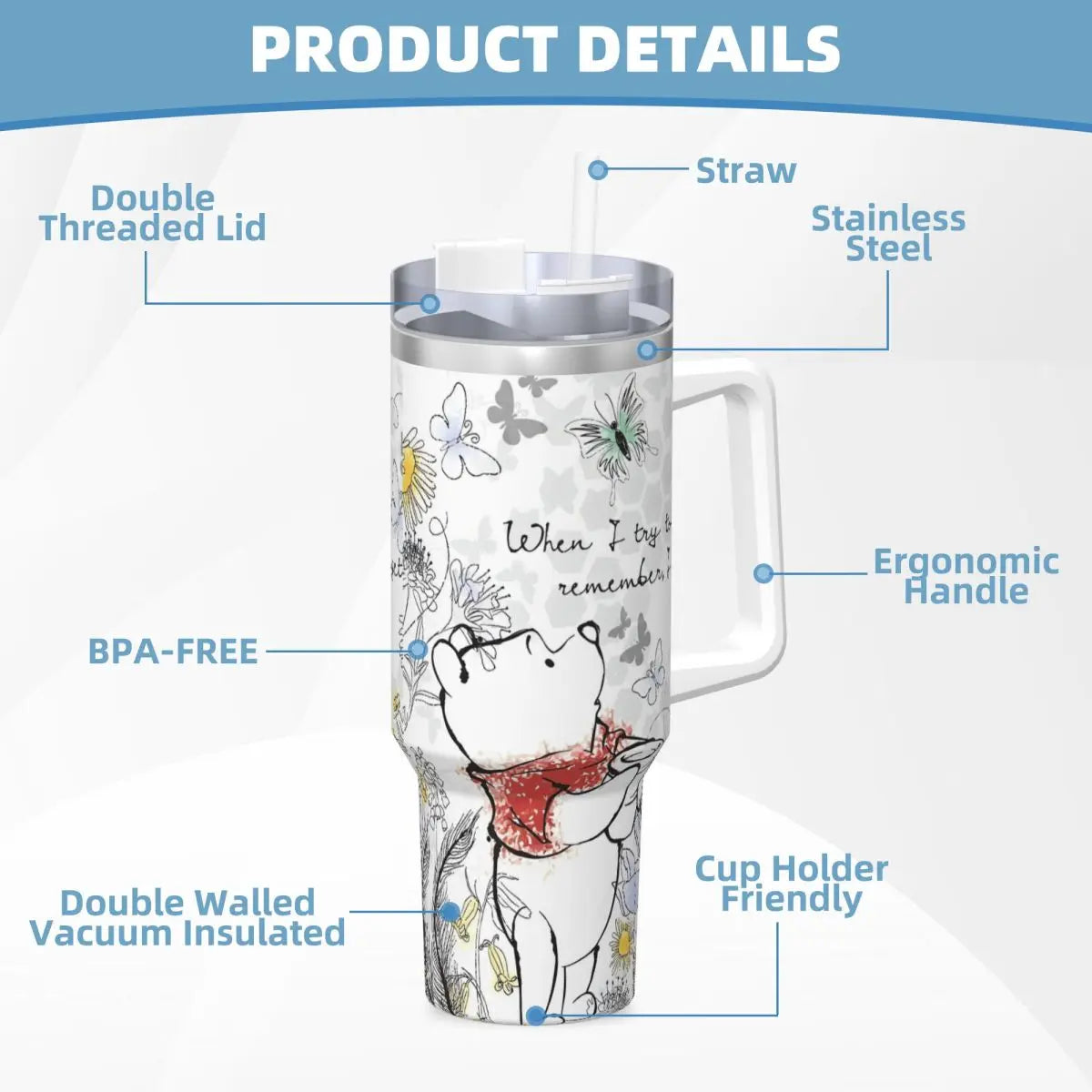 Winnie the Pooh 40oz Tumbler