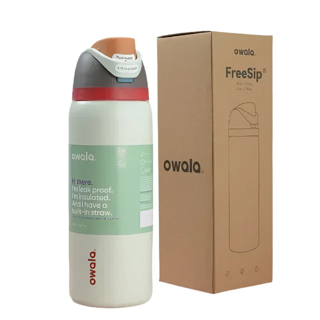 Owala FreeSip White Engraved Bottle