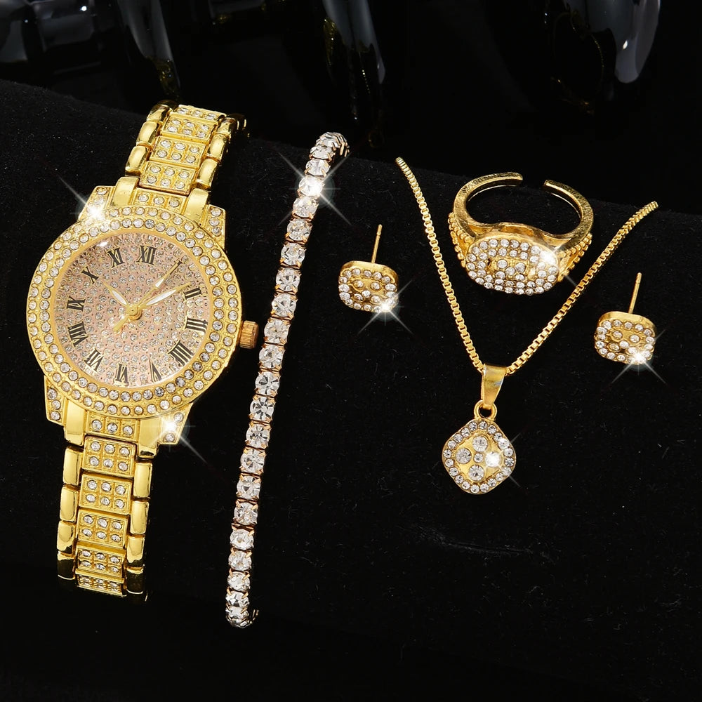 Silver Women's Luxury Watch Set