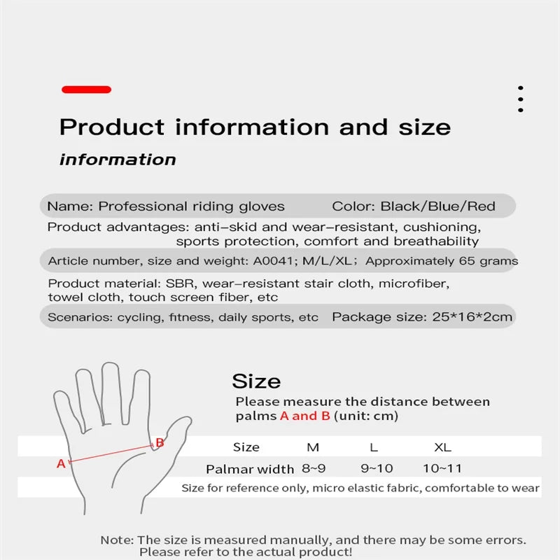 Full Finger MTB Cycling Gloves