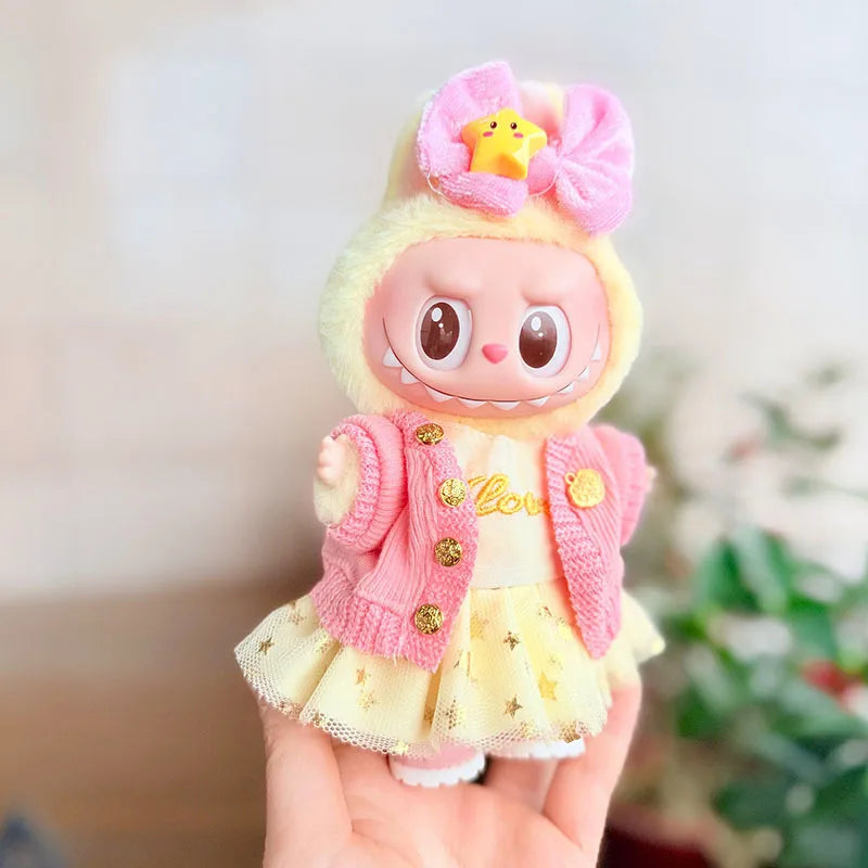 JUMEET Macaron Labubu Plush Outfit