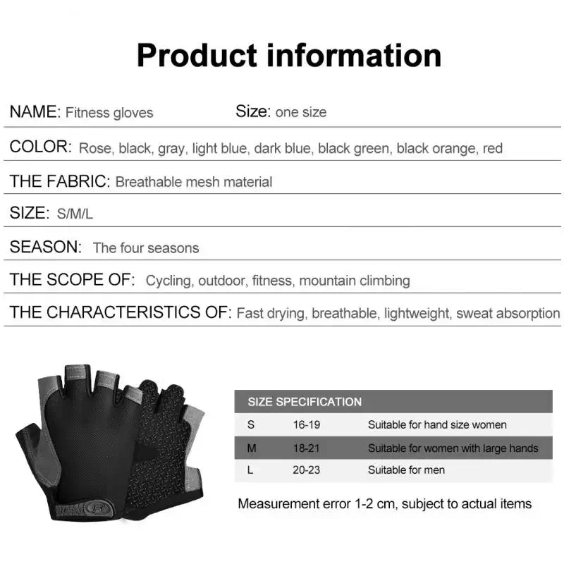 Breathable Half Finger Cycling Gloves