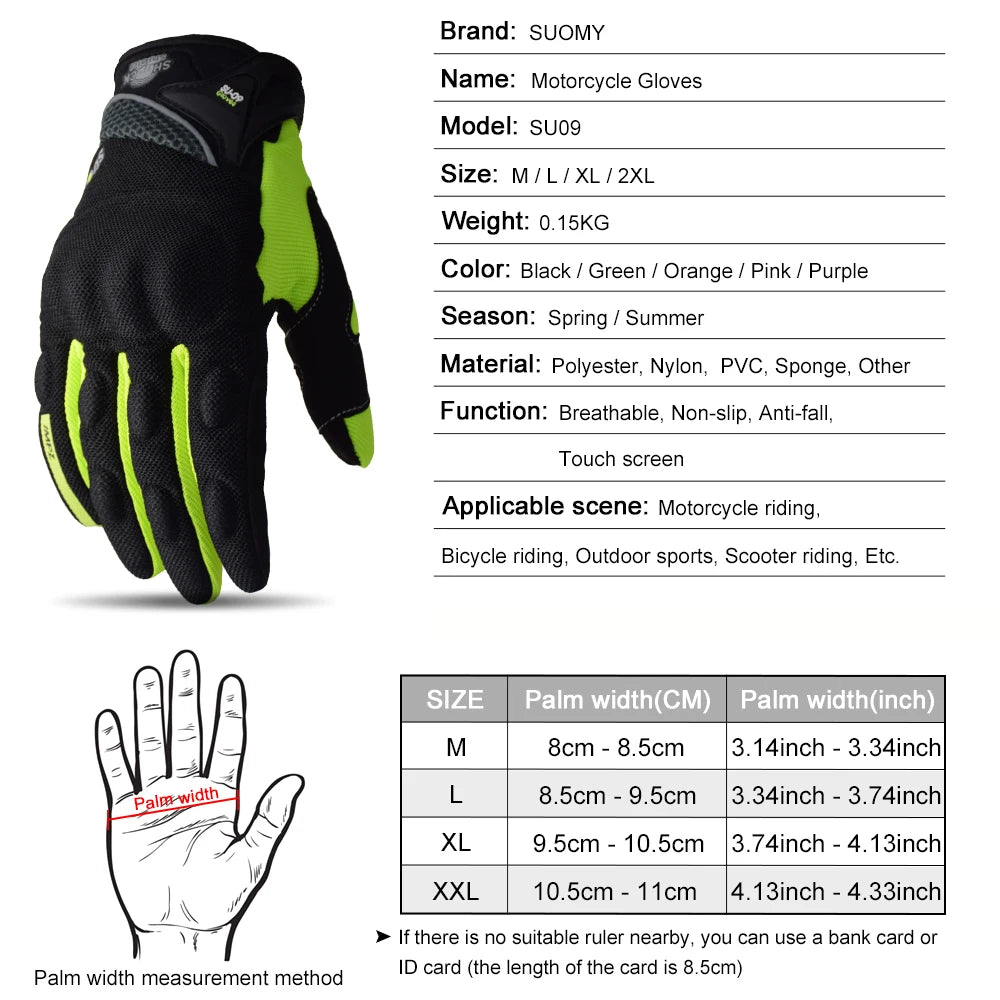 SUOMY Full Finger Motorcycle Gloves
