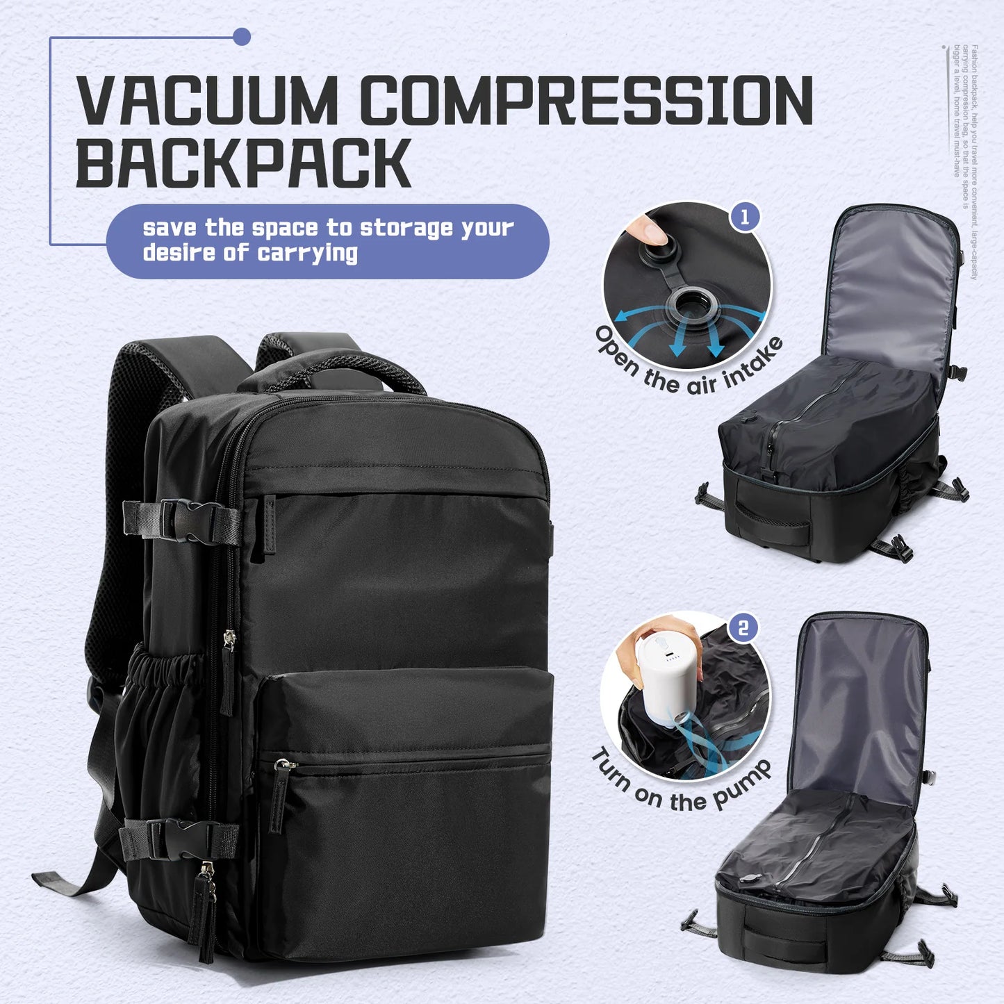 Men’s Vacuum Compression Travel Backpack