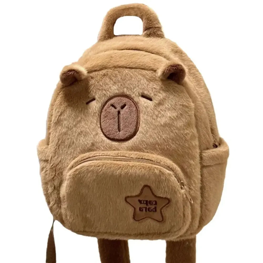 Kawaii Capybara Plush Cartoon Backpack