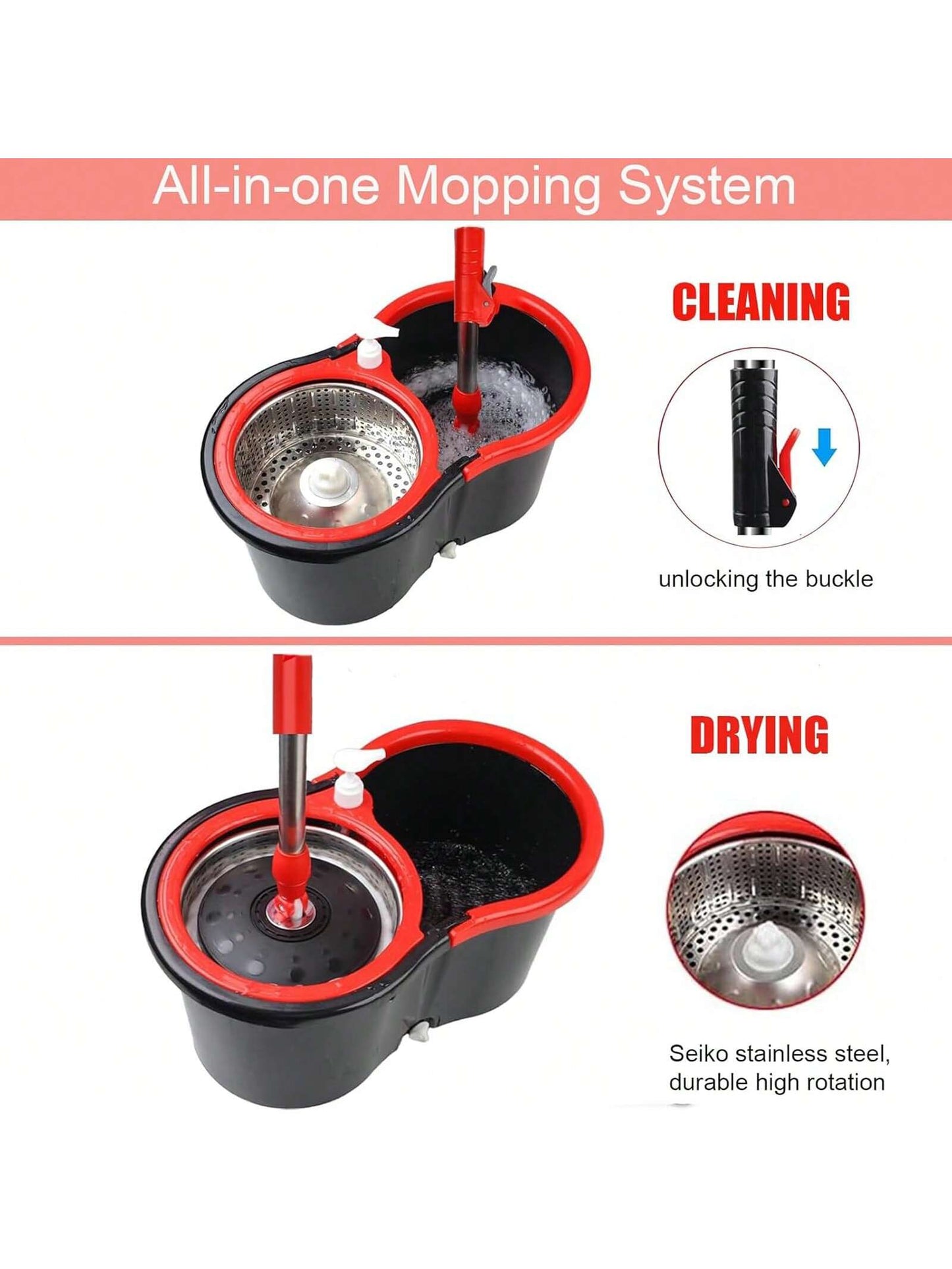 360° Spin Mop Bucket Set