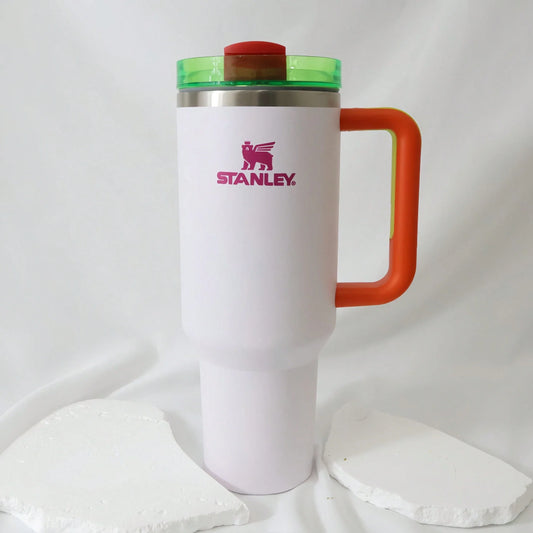 Stanley 40oz White Colorblock Tumbler