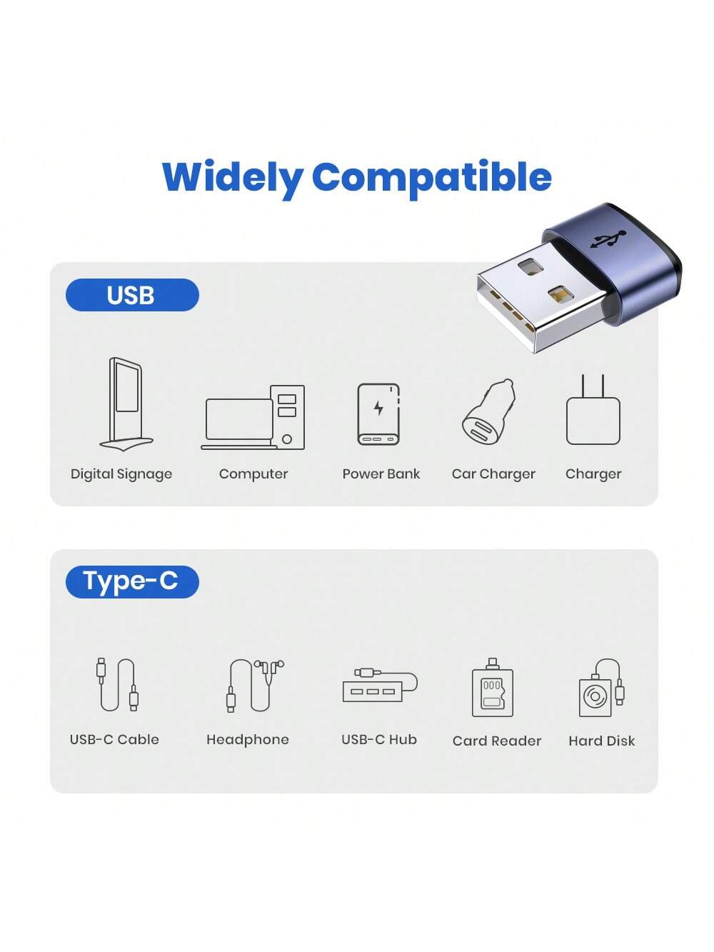 TOPK Type-C to USB Adapter