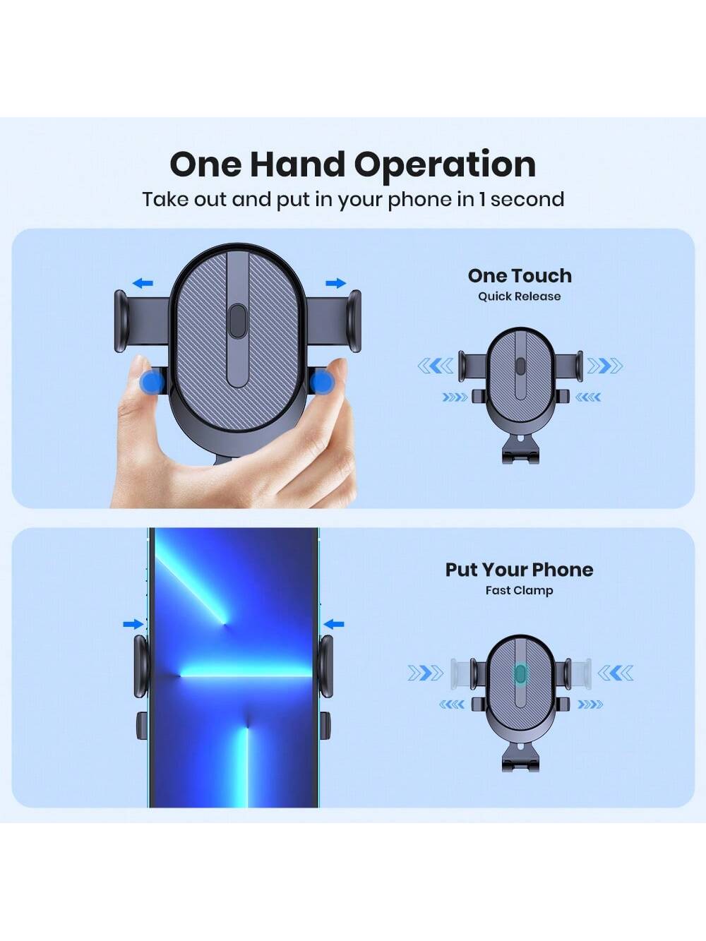 TOPK Auto-Locking Car Phone Holder