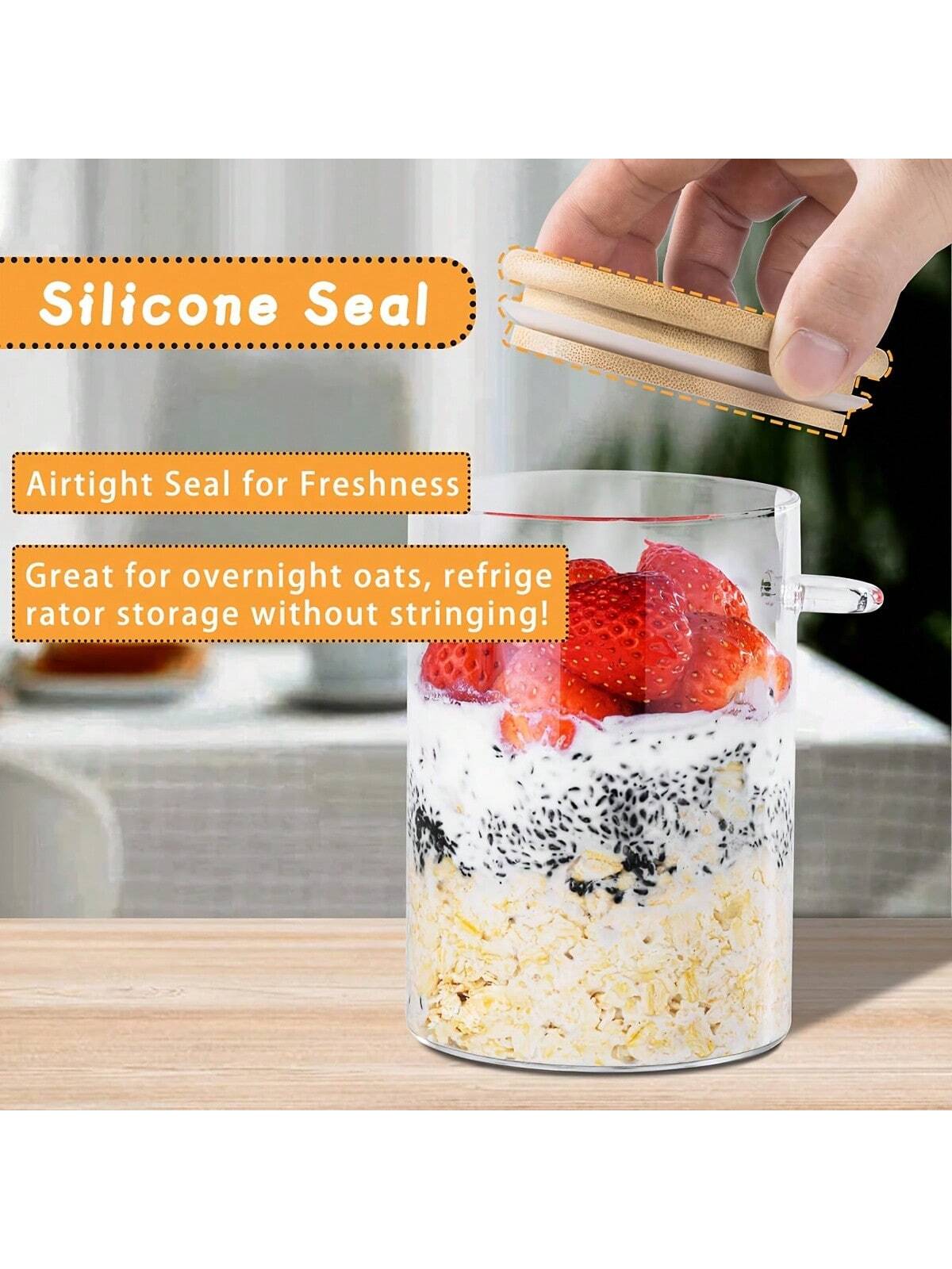 Overnight Oatmeal Glass Jar Set