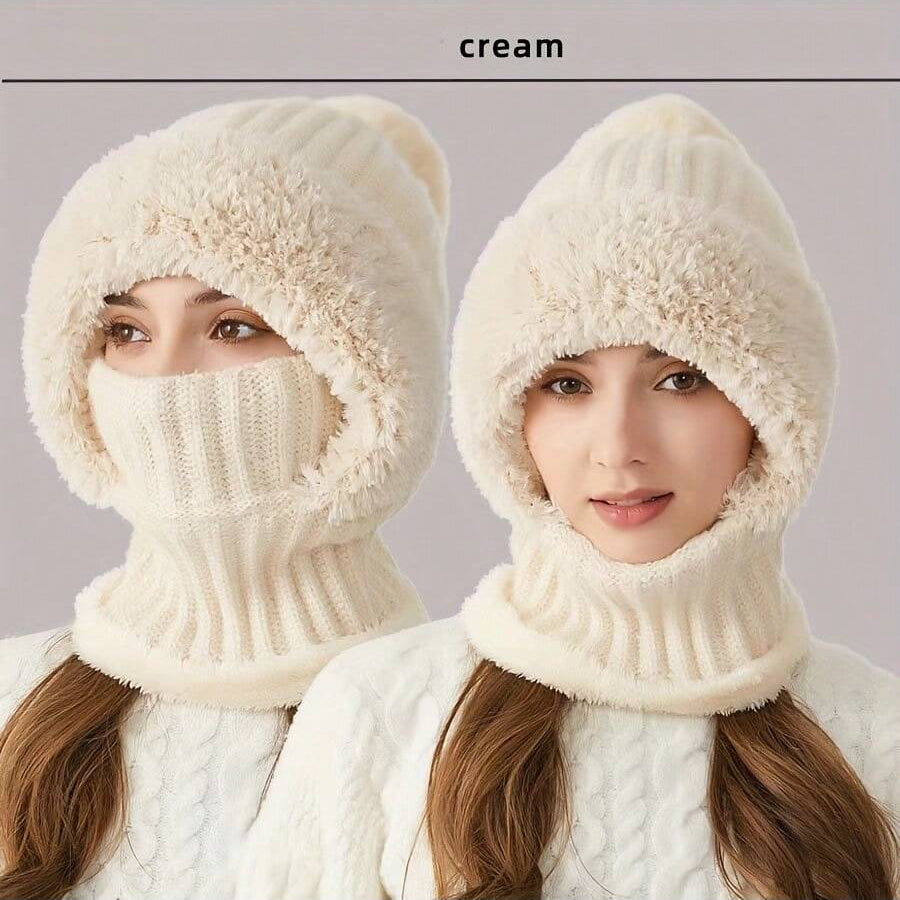WarmthMax Thermal Lined Knit Hat - Cream