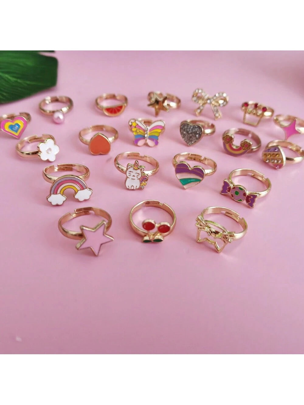 Girls Adjustable Alloy Finger Rings