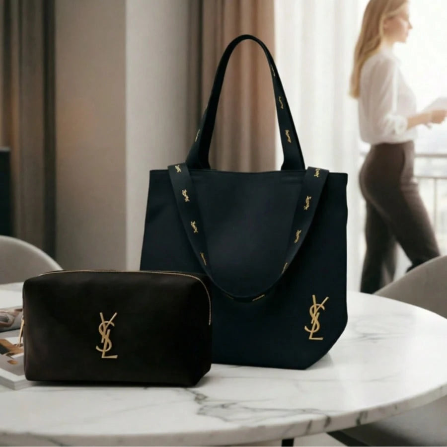 YSL Makeup Bag Canvas Tote