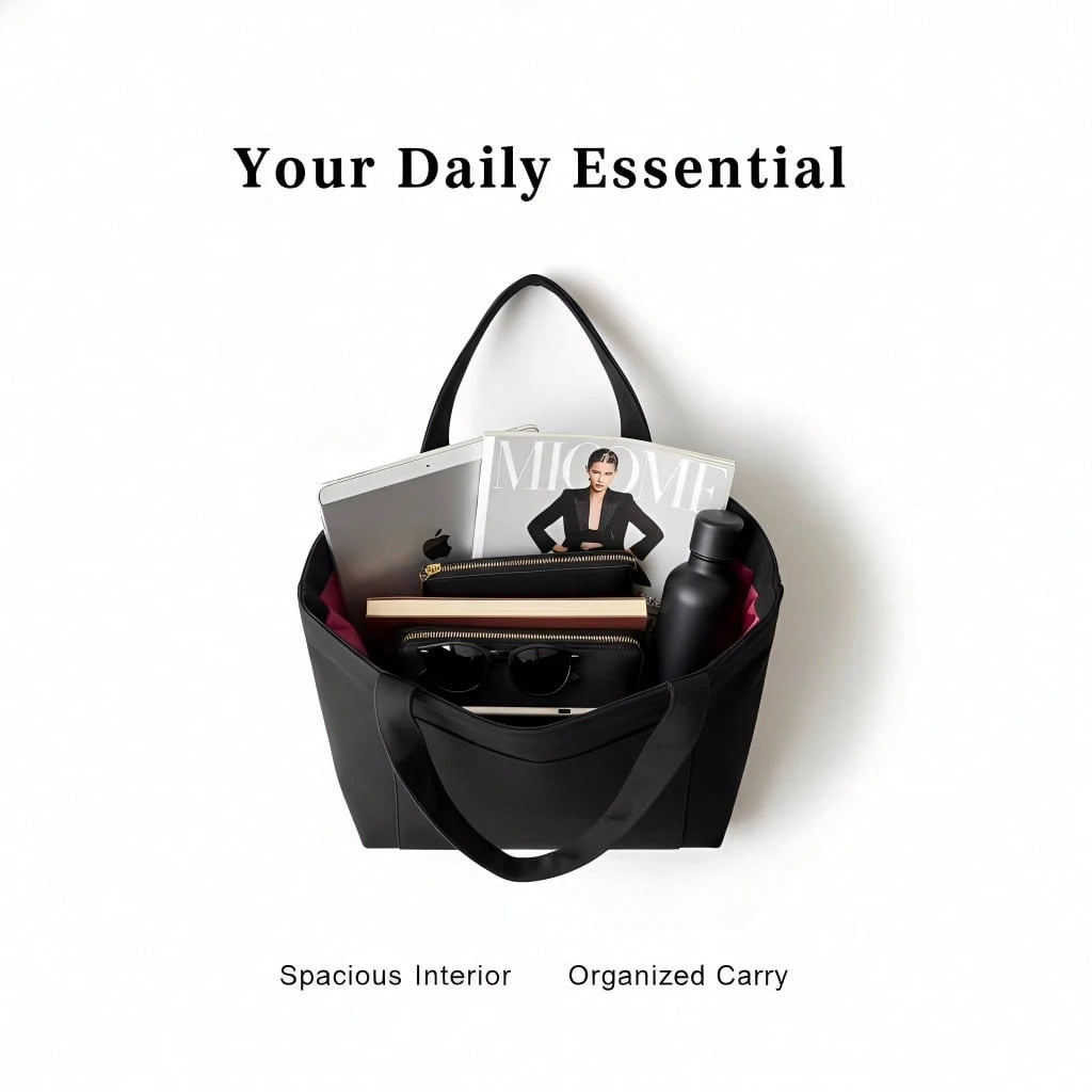YSL Canvas Zippered Tote Bag