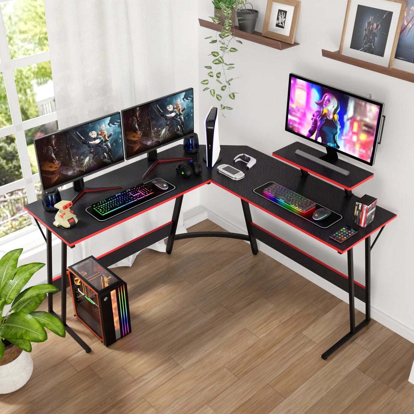 Gaming Corner Desk with RGB