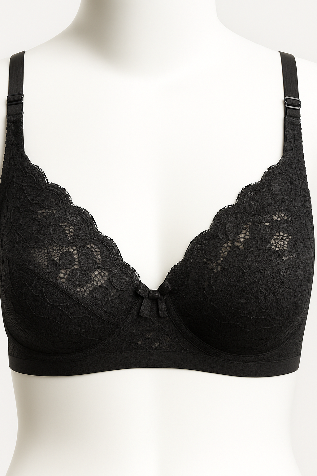 3 Packs- Non Padded Wirefree Stretchable Bra with Lacy Cups