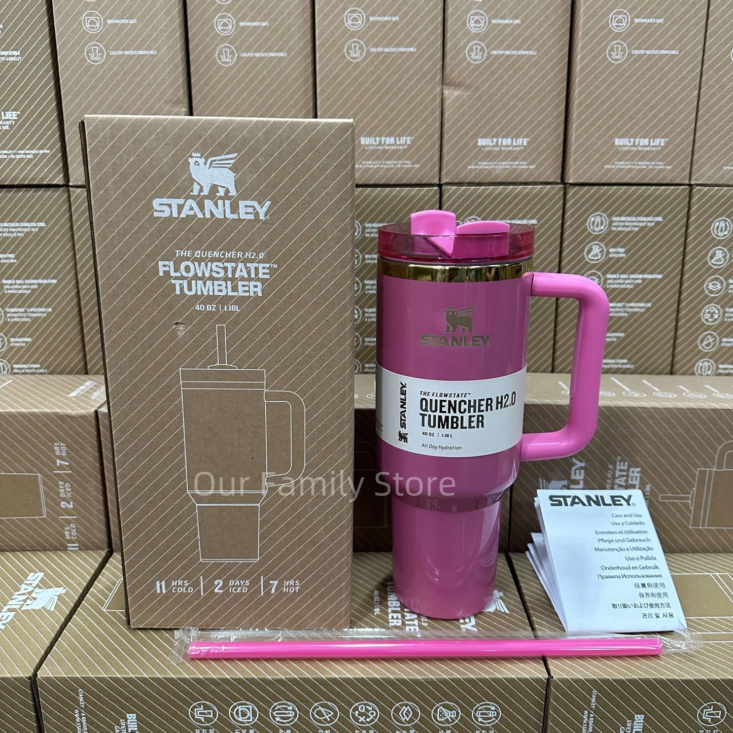 Stanley Quencher H2.0 Tumbler - Ion pink plating